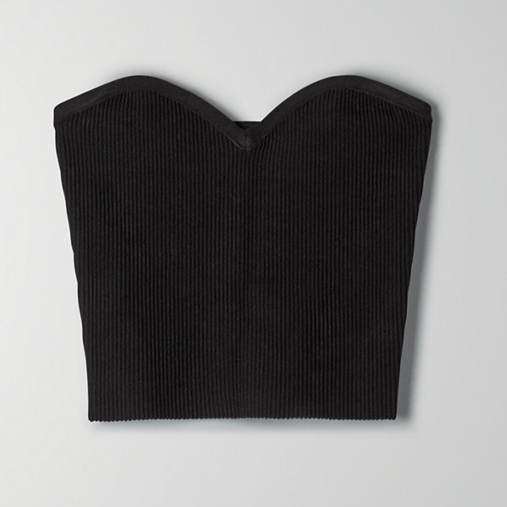 Babaton Scult Knit Sweetheart Top (Black)